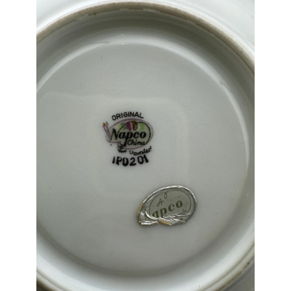 Vintage Napco Hand Painted Miniature Tea Cup & Saucer - Picture 10 of 10